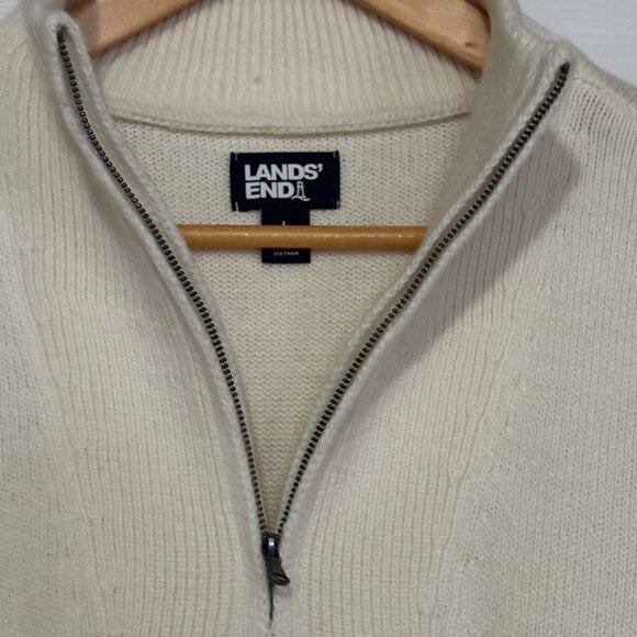 Women's Long Sleeve Half Zip Lands End Sweater Dress (Lg) - Picture 3 of 4